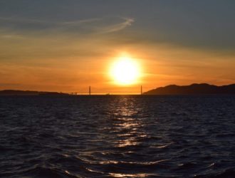 Sunset over the Golden Gate Bridge