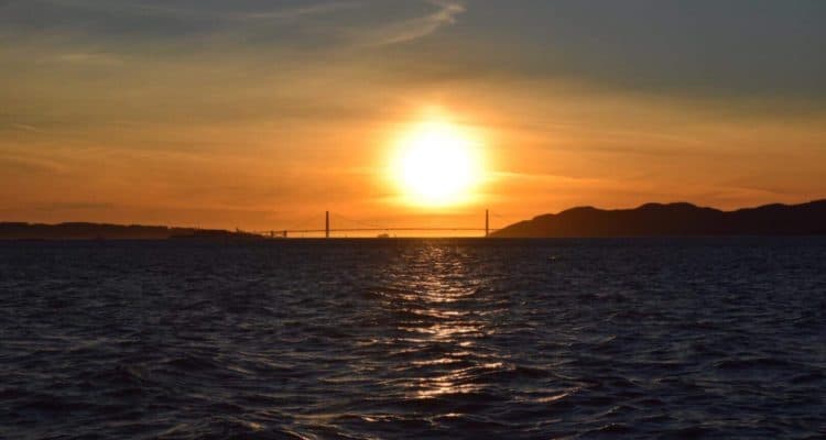 Sunset over the Golden Gate Bridge
