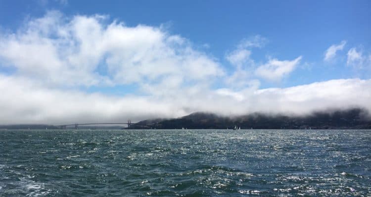 View of Golden Gate bridge from our sailing school