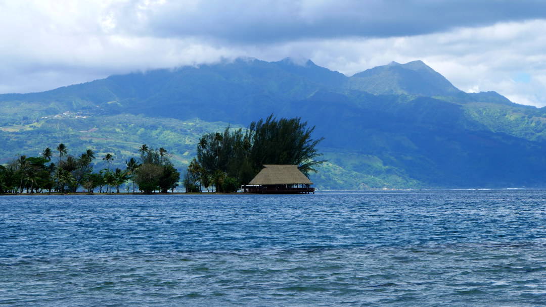 Hut on the water's edge