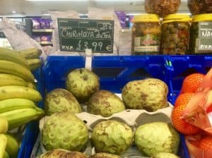 Chirimoya in grocery store