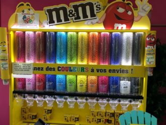 Large M & M candy dispenser