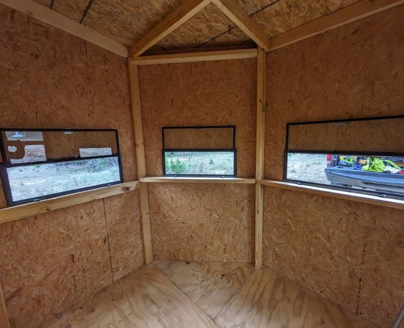 inside of deer blind