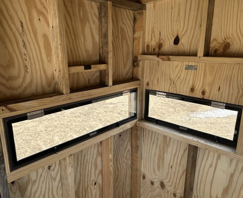 windows from inside deer blind