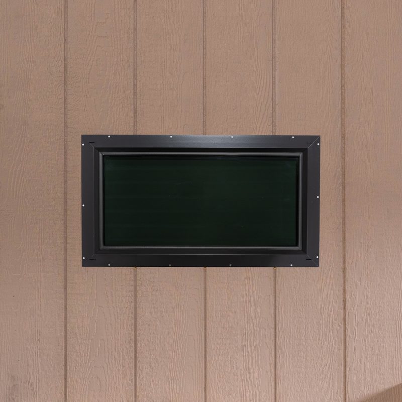 24-inch Tinted Hunting Blind Window for concealed outdoor viewing.