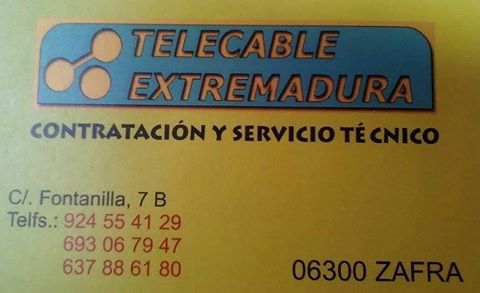 Agradecimiento Telecable Zafra