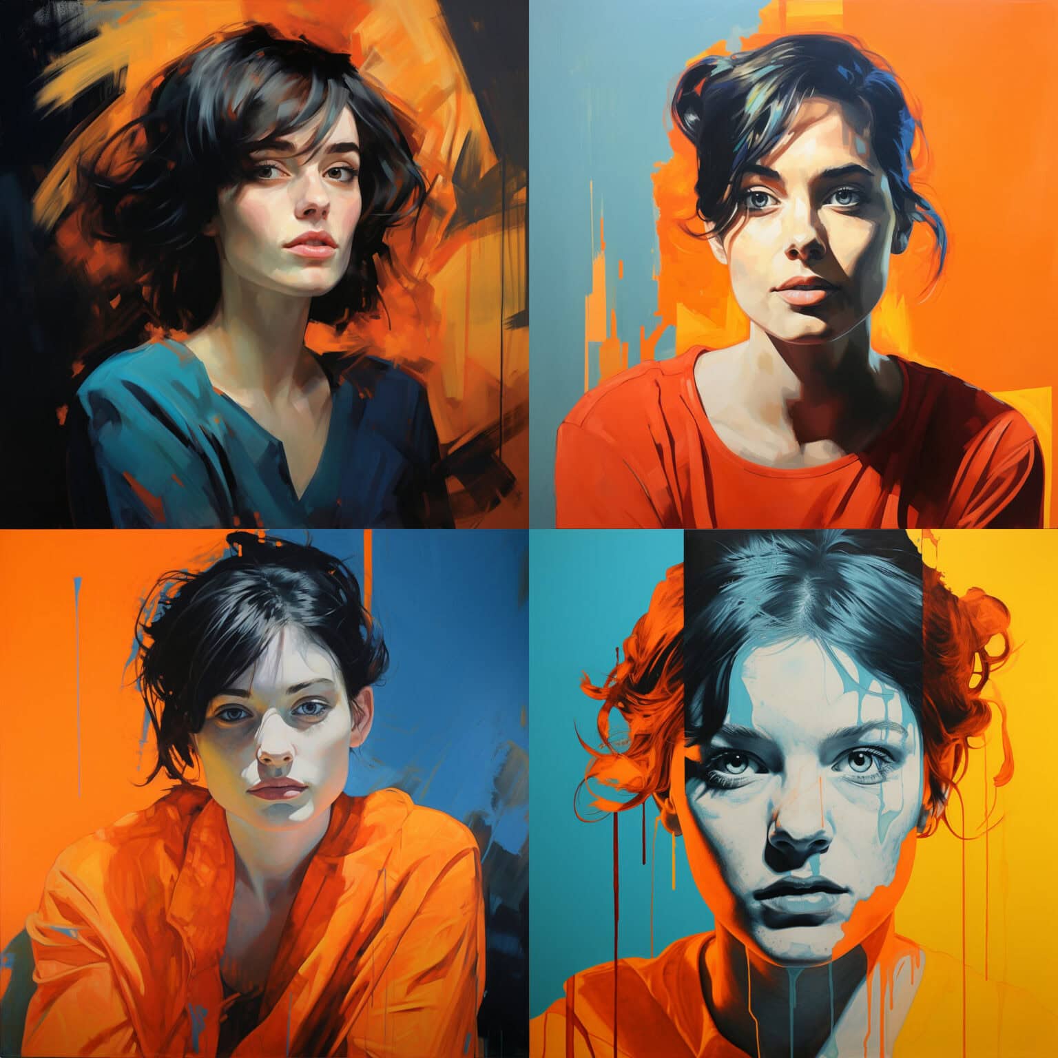 Art Inspirations and Styles in Split Complementary Color Scheme