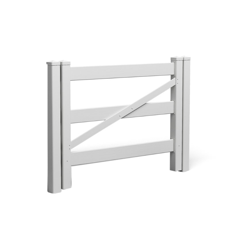 3 rail gate with posts 1