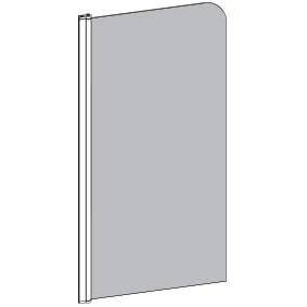 Trilogy 180 Degree Pivot Door Bath Screen 850x1500mm