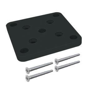 50 x 50mm Post Base Plate Set Black