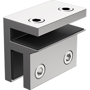 Purity – Glass Brace Bracket Large - Chrome