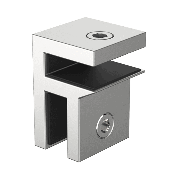 Purity – Glass Brace Bracket Small - Chrome