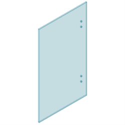 12mm Clearglaze Channel Glass Master Range Hinge Panel 1000W x 1350H