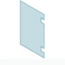 12mm Glass Polaris Hinge Panel - 800W x 1200H