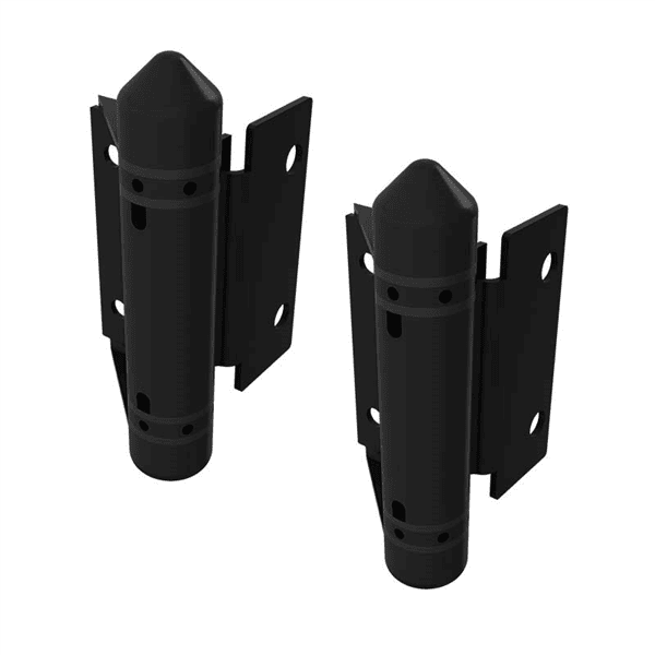 Master Range Glass to Wall/Square Post Hinge Set Matt Black