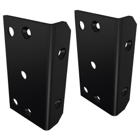 Polaris 125 Series - Glass to Square Post Backing Plate 2pk - Matt Black