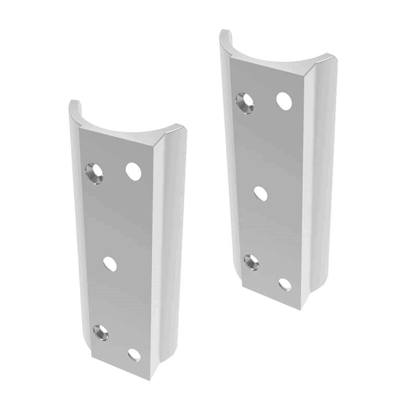 Polaris 125 Series – Glass To Round Post Backing Plate 2pk – Polish