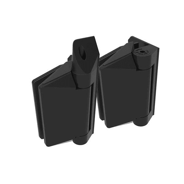 Polaris 125 Series Glass To Wall Hinge Set Matt Black