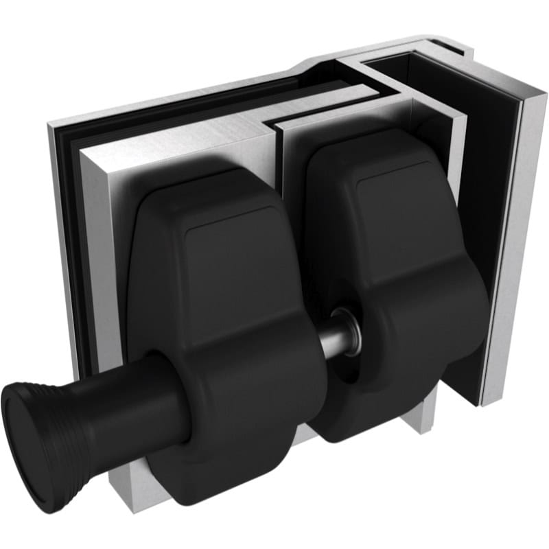 Master Range Glass To Glass External 90° Latch Kit Satin