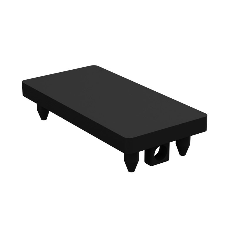 BARR 50x25x4mm Top Cap Satin Black
