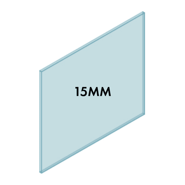 15mm Frameless Glass Balustrade 1100W x 1000H