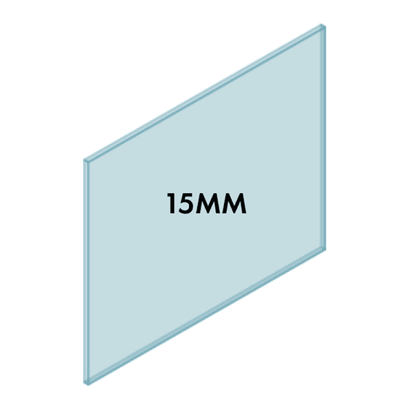 15mm Frameless Glass Balustrade 1150W x 1000H