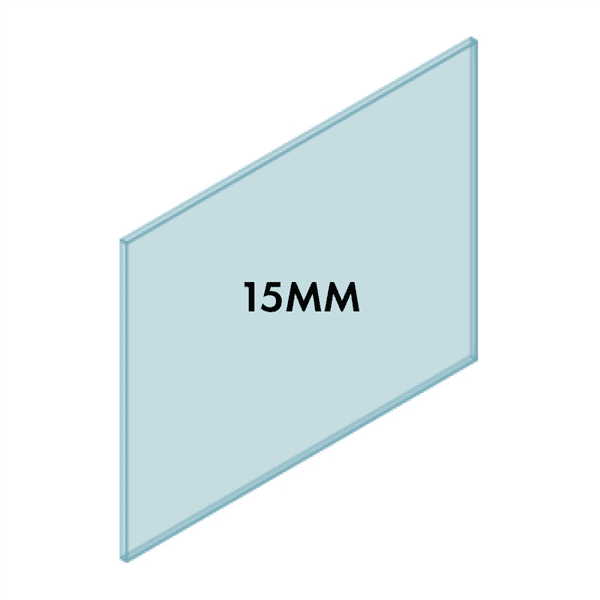 15mm Frameless Glass Balustrade 1200W x 1000H