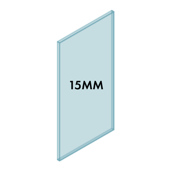 15mm Frameless Glass Balustrade - 550W x 1000H