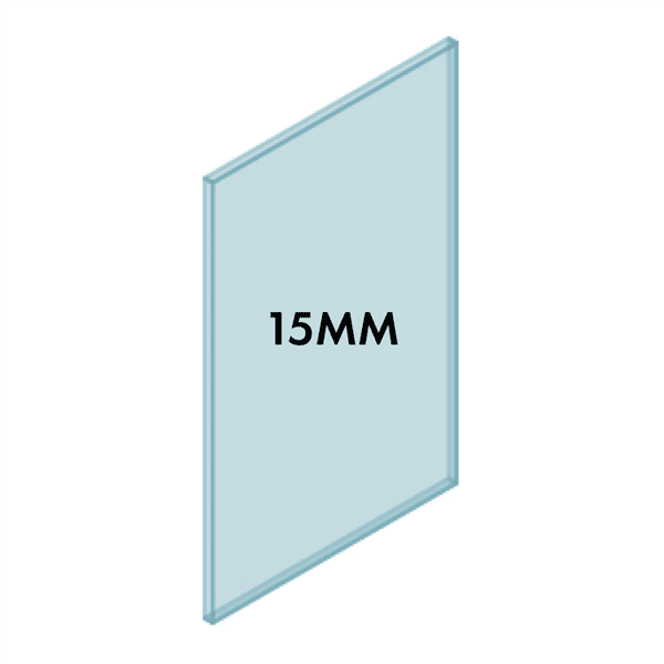 15mm Frameless Glass Balustrade - 600W x 1000H