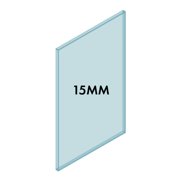 15mm Frameless Glass Balustrade - 650W x 1000H