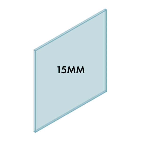 15mm Frameless Glass Balustrade 950W x 1000H