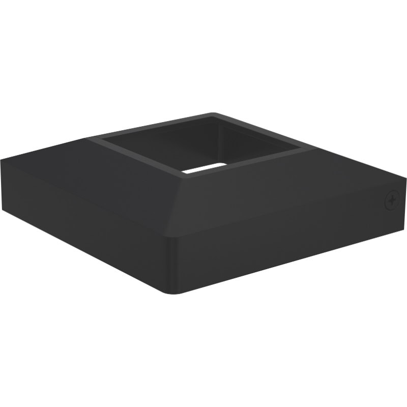 2 Part Domical Cover Suit 50x50 Post Satin Black