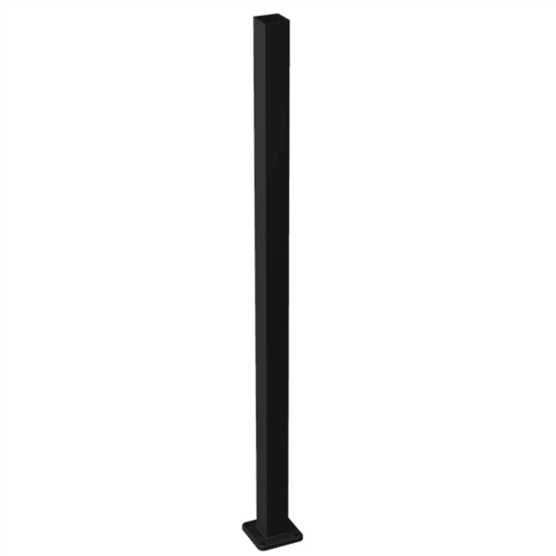AIRE – Balustrade Post With Base Plate 1050mm – Satin Black