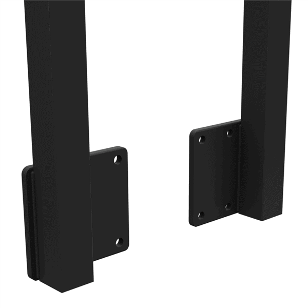 AIRE – Balustrade Face Mount Left & Right Post 1500mm – Satin Black