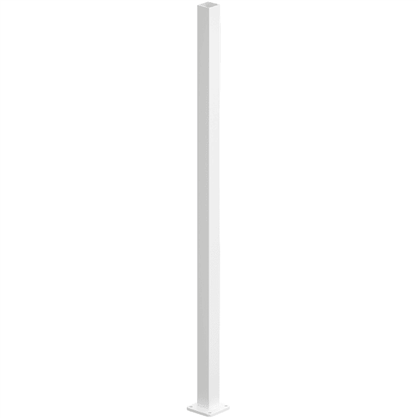1300mm Post Base Plated - White