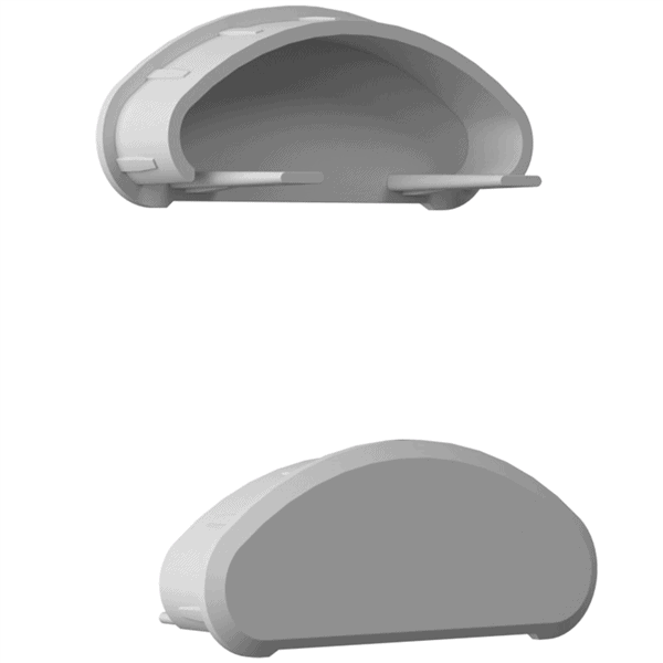 AIRE – Balustrade Oval Handrail End Cap – Pearl White