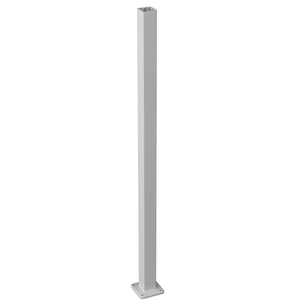 AIRE – Balustrade Post With Base Plate 1050mm – Pearl White