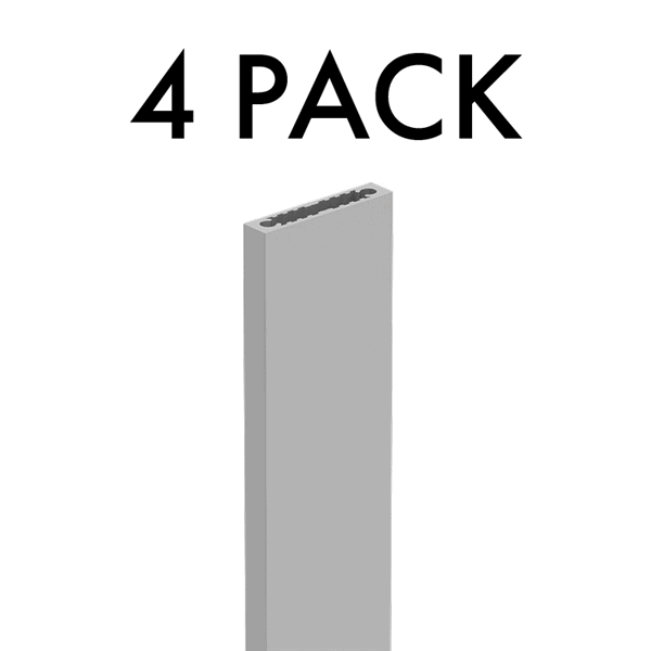 VISOR - Aluminium 50x10mm Baluster 1200mm Long - Mill 4pk