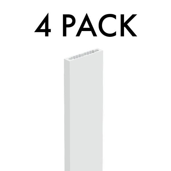 VISOR - Aluminium 50x10mm Baluster 1200mm Long - White 4pk