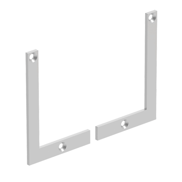VISOR - 2 x Face Mount End Plates - Mill