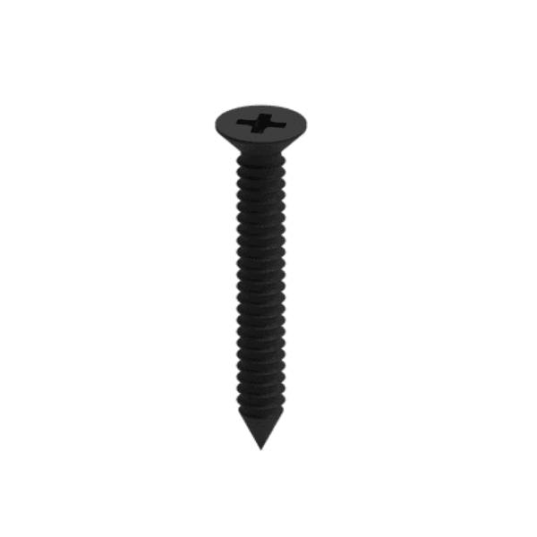 VISOR 8g x 25mm Countersunk Screw Black 50pk