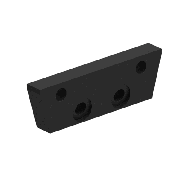 VISOR 63x20mm Wall Post Bracket Matt Black