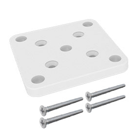 50 x 50mm Post Base Plate Set - White