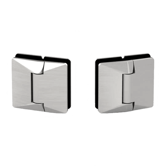 Atlantic 530 Soft Close Glass to Glass Hinge Set Satin