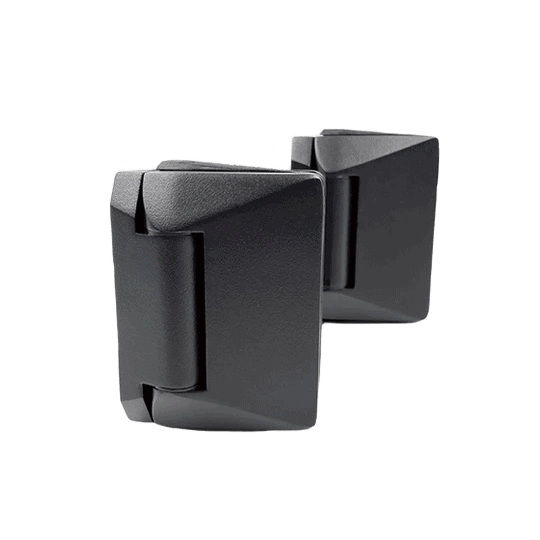 Atlantic 530 Soft Close Glass to Wall Hinge Set Matt Black