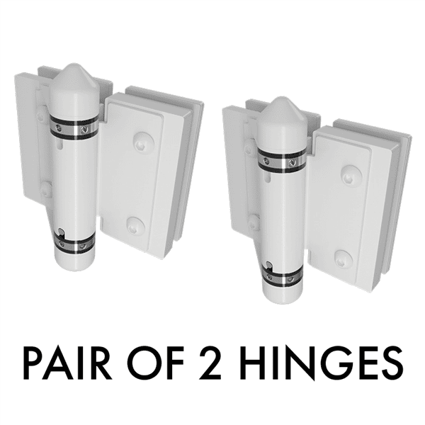 Master Range - Glass to Glass 180° Hinge Set – Matt White