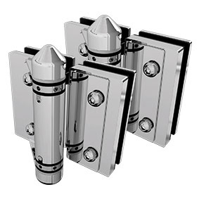Master Range Glass To Glass 180° Hinge Set Polish