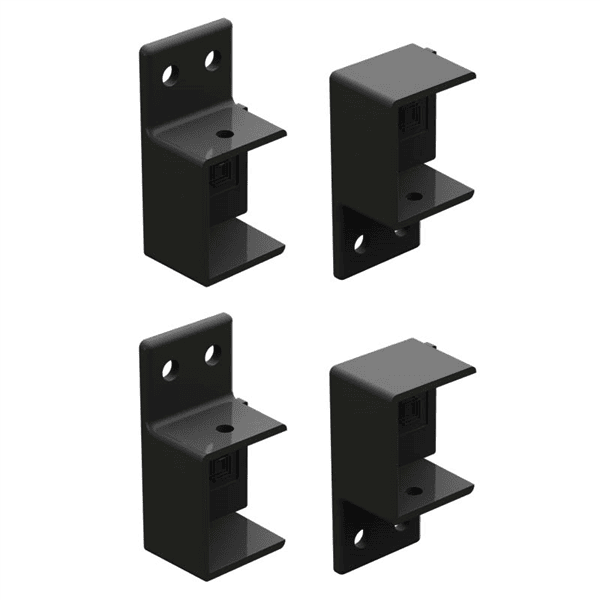 BLADE – Fast Fit Horizontal Open Side Bracket 4pk – Satin Black