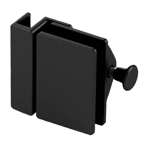 Atlantic – Glass To Glass External 90° Latch Kit – Matt Black