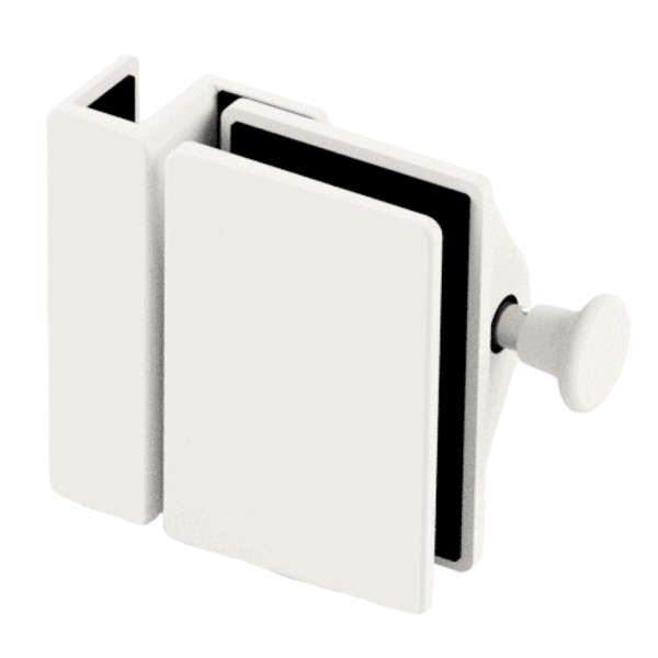 Atlantic – Glass To Glass External 90° Latch Kit – Matt White